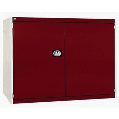 Szafy warsztatowe Bott Cubio 160, drzwi perforowane, wysokość 100 cm - Szafka warsztatowa Bott Cubio 160, 100 x 130 x 52,5 cm, drzwi perforowane, szar