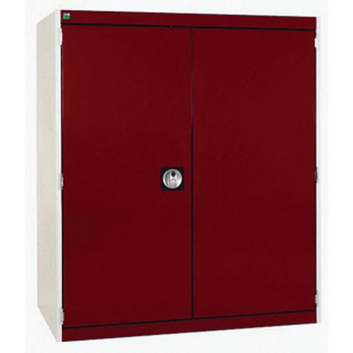 Szafy warsztatowe Bott Cubio, drzwi perforowane, wysokość 120 cm - Szafka warsztatowa Bott Cubio, 120 x 105 x 52,5 cm, drzwi perforowane, szaro-czerwo