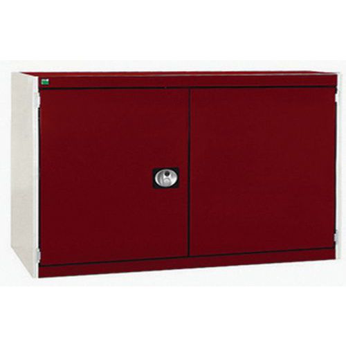 Szafy warsztatowe Bott Cubio 160, drzwi perforowane, wysokość 80 cm - Szafka warsztatowa Bott Cubio 160, 80 x 130 x 65 cm, drzwi perforowane, szaro-cz
