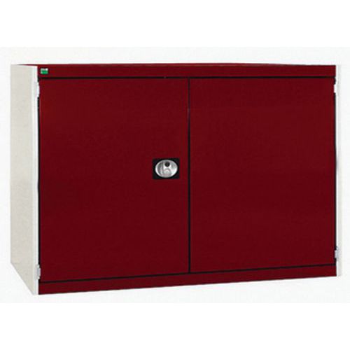 Szafy warsztatowe Bott Cubio 160, drzwi perforowane, wysokość 90 cm - Szafka warsztatowa Bott Cubio 160, 90 x 130 x 65 cm, drzwi perforowane, szaro-cz