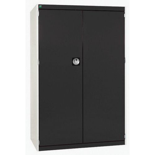Szafy warsztatowe Bott Cubio, drzwi perforowane, wysokość 160 cm - Szafka warsztatowa Bott Cubio, 160 x 105 x 52,5 cm, drzwi perforowane, szaro-antrac