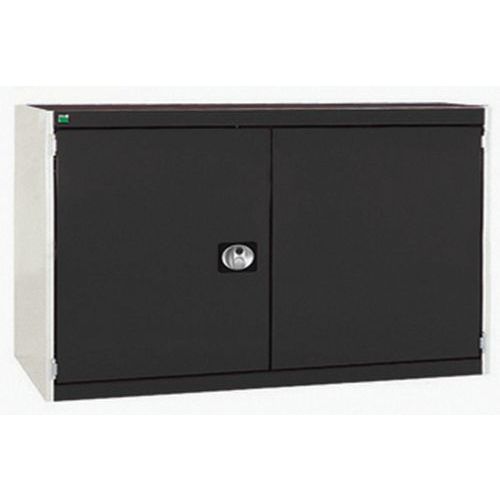 Szafy warsztatowe Bott Cubio 160, drzwi perforowane, wysokość 80 cm - Szafka warsztatowa Bott Cubio 160, 80 x 130 x 52,5 cm, drzwi perforowane, szaro-