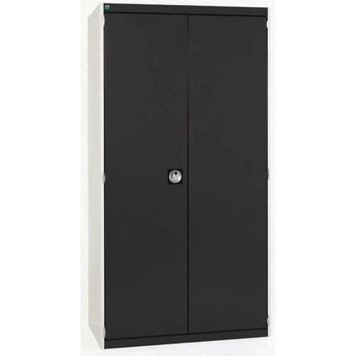 Szafy warsztatowe Bott Cubio, drzwi perforowane, wysokość 200 cm - Szafka warsztatowa Bott Cubio, 200 x 105 x 52,5 cm, drzwi perforowane, szaro-antrac