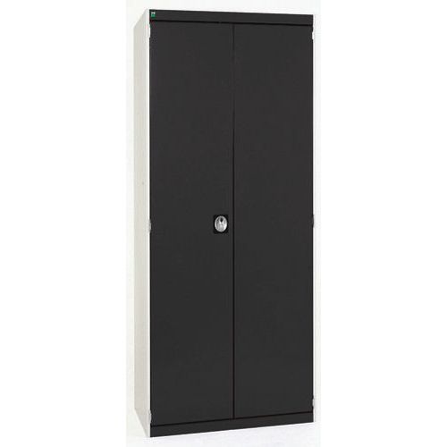 Szafy warsztatowe Bott Cubio, drzwi perforowane, wysokość 200 cm - Szafka warsztatowa Bott Cubio, 200 x 80 x 52,5 cm, drzwi perforowane, szaro-antracy