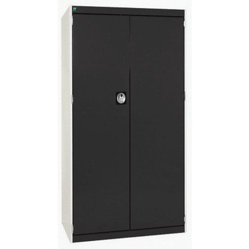 Szafy warsztatowe Bott Cubio, drzwi perforowane, wysokość 160 cm - Szafka warsztatowa Bott Cubio, 160 x 80 x 52,5 cm, drzwi perforowane, szaro-antracy
