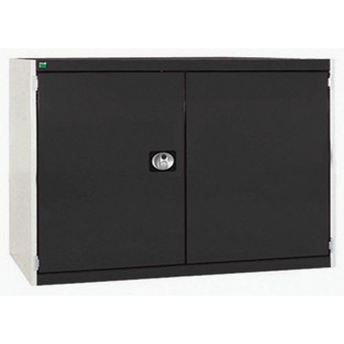Szafy warsztatowe Bott Cubio 160, drzwi perforowane, wysokość 90 cm - Szafka warsztatowa Bott Cubio 160, 90 x 130 x 52,5 cm, drzwi perforowane, szaro-