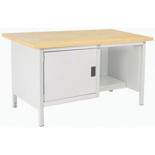 Stół warsztatowy Bott Cubio Storage, 84 x 150 x 75 cm, 1 szafka, półki, linoleum/sklejka - Stół warsztatowy Bott Cubio Storage, 84 x 150 x 75 cm, 1 sz