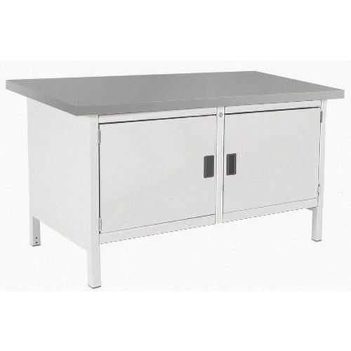 Stół warsztatowy Bott Cubio Storage, 84 x 150 x 75 cm, 2 szafki, linoleum/sklejka - Stół warsztatowy Bott Cubio Storage, 84 x 150 x 75 cm, 2 szafki, l