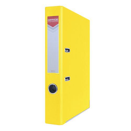 Segregator OFFICE PRODUCTS Officer z szyną, A4/55mm - Segregator OFFICE PRODUCTS Officer z szyną, A4/55mm, żółty