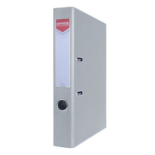 Segregator OFFICE PRODUCTS Officer z szyną, A4/55mm - Segregator OFFICE PRODUCTS Officer z szyną, A4/55mm, szary