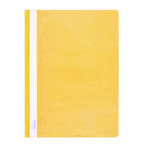 Skoroszyt DONAU, PVC, A4, twardy, 150/160mikr. - Skoroszyt DONAU, PVC, A4, twardy, 150/160mikr., żółty, sprzedaż po 10 szt.