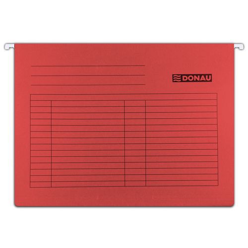 Teczka zawieszkowa DONAU, A4, 230gsm - Teczka zawieszkowa DONAU, A4, 230gsm, czerwona, sprzedaż po 5 szt.