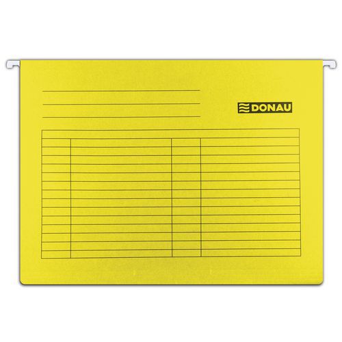 Teczka zawieszkowa DONAU, A4, 230gsm - Teczka zawieszkowa DONAU, A4, 230gsm, żółta, sprzedaż po 5 szt.
