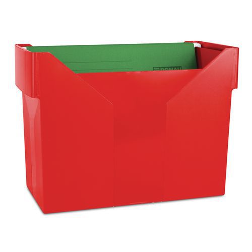 Mini archiwum DONAU z 5 teczkami, plastikowe - Mini archiwum DONAU z 5 teczkami, plastikowe, czerwone