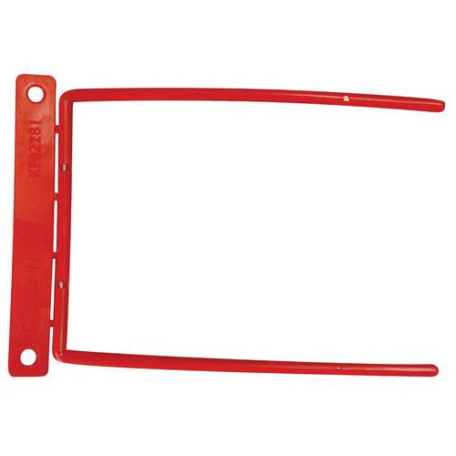 Klipsy archiwizacyjne Q-CONNECT D-Clip, grubość pliku max. 8cm, czerwony - Klipsy archiwizacyjne Q-CONNECT D-Clip, grubość pliku max. 8cm, czerwony, s