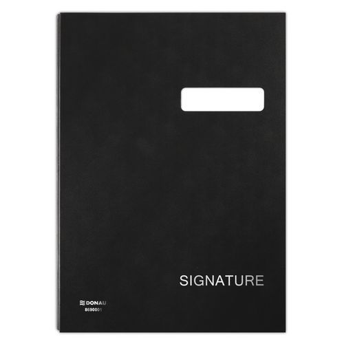 Teczka do podpisu DONAU, karton/A4, 450gsm, 20-przegr. - Teczka do podpisu DONAU, karton/A4, 450gsm, 20-przegr., czarna