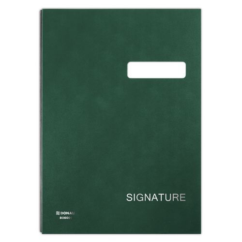 Teczka do podpisu DONAU, karton/A4, 450gsm, 20-przegr. - Teczka do podpisu DONAU, karton/A4, 450gsm, 20-przegr., zielona