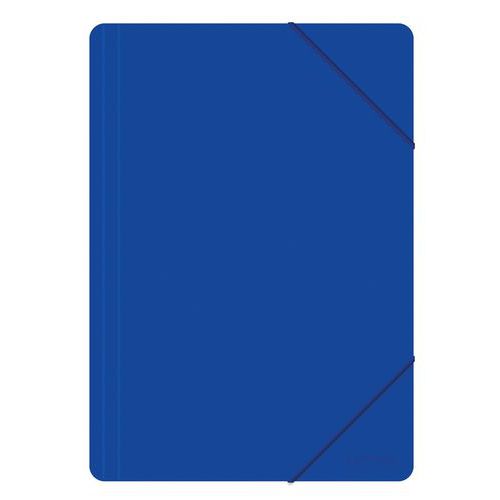 Teczka z gumką OFFICE PRODUCTS, A4, 500mikr., 3-skrz. - Teczka z gumką OFFICE PRODUCTS, A4, 500mikr., 3-skrz., niebieska