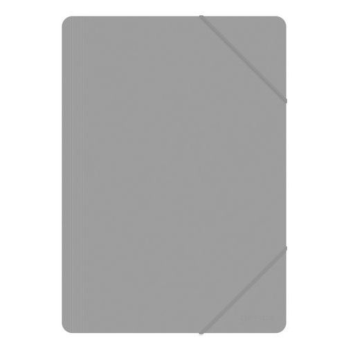 Teczka z gumką OFFICE PRODUCTS, A4, 500mikr., 3-skrz. - Teczka z gumką OFFICE PRODUCTS, A4, 500mikr., 3-skrz., szara
