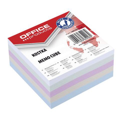 Kostka OFFICE PRODUCTS nieklejona, 85x85x40mm, mix kolorów - Kostka OFFICE PRODUCTS nieklejona, 85x85x40mm, mix kolorów, sprzeda?? po 12 szt.