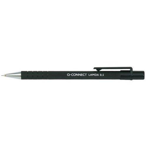 Ołówek automatyczny Q-CONNECT Lamda 0,5mm, czarny - Ołówek automatyczny Q-CONNECT Lamda 0,5mm, czarny, sprzedaż po 12 szt.