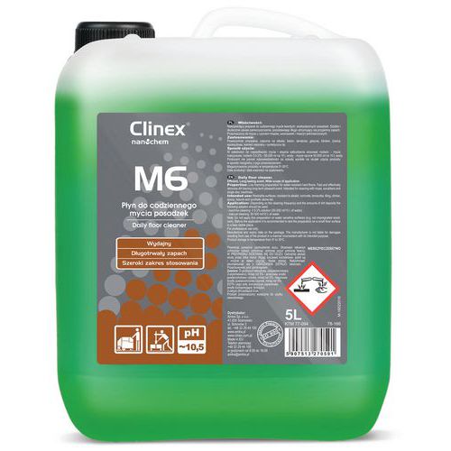Płyn CLINEX M6 Medium 5L 77-094, do mycia mikroporowatych posadzek Płyn CLINEX M6 Medium 5L 77-094, do mycia mikroporowatych posadzek