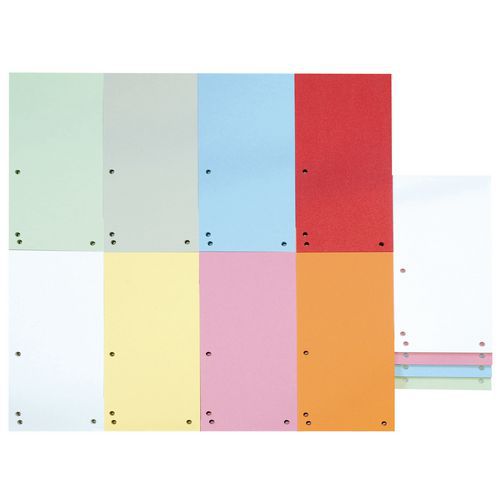 Przekładki DONAU, karton, 1/3 A4, 235x105mm, 100szt. - Przekładki DONAU, karton, 1/3 A4, 235x105mm, 100szt., mix kolorów