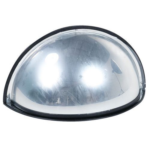 Kontrolne lustra paraboliczne Manutan Expert, ćwierć kuli - Kontrolne lustra paraboliczne Manutan Expert, ćwierć kuli, szerokość 600 mm