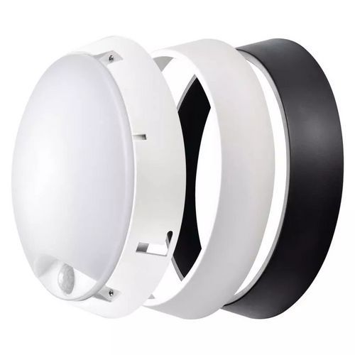 Plafoniera LED ZURI z czujnikiem ruchu, okrągła, czarna/biała, 14 W - Plafoniera LED ZURI z czujnikiem ruchu, okrągła, czarna/biała, 14 W, neutralna b