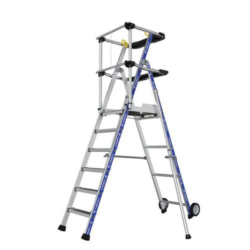 Podesty aluminiowe Sherpamatic Tubesca-Comabi - Podest aluminiowy Sherpamatic Tubesca-Comabi, 6 stopni