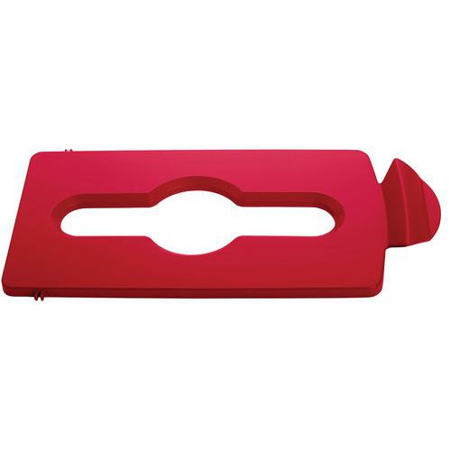 Pokrywa na odpady zmieszane Slim Jim_Rubbermaid - Pokrywa na odpady zmieszane Slim Jim czerwona