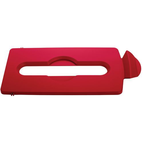Pokrywa na papier do stacji recyklingu Slim Jim_Rubbermaid - Pokrywa na papier do stacji recyklingu Slim Jim czerwona