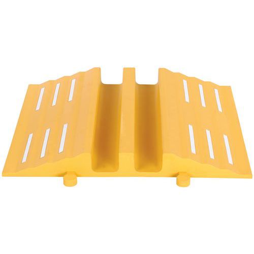 Przejazdy kablowe Crash Stop, 2 kanały, szerokość 68 cm - Przejazd kablowy Crash Stop, 2 kanały, szerokość 68 cm, żółty