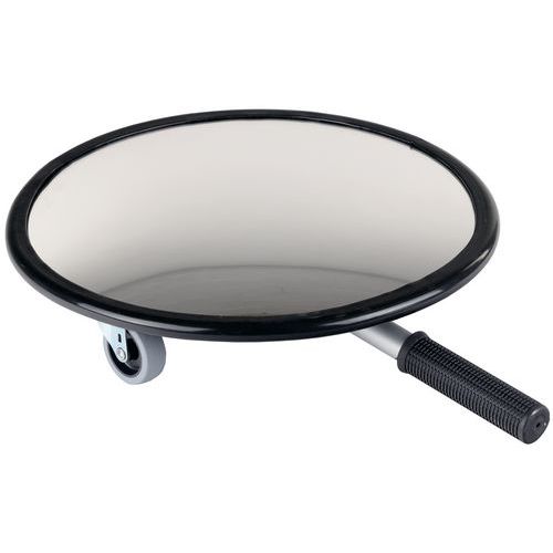 Kontrolne lusterka teleskopowe Dancop, okrągłe - Kontrolne lusterko teleskopowe Dancop, okrągłe, z kółkami, średnica 35 cm