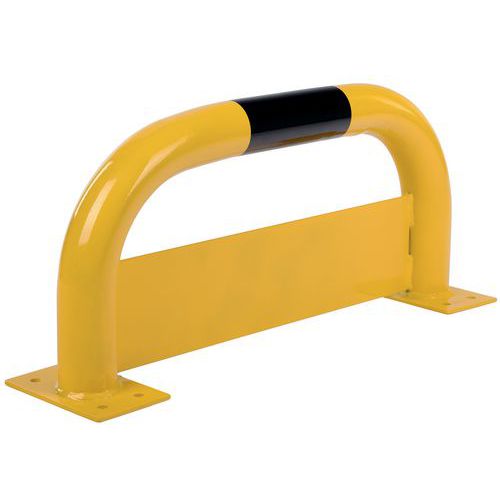 Metalowe barierki z płytą Crash Stop, żółto-czarne - Metalowa barierka z płytą Crash Stop, żółto-czarna, 35 x 75 cm