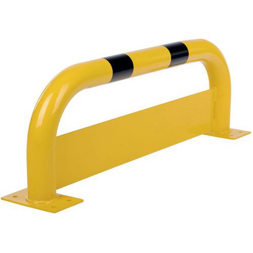 Metalowe barierki z płytą Crash Stop, żółto-czarne - Metalowa barierka z płytą Crash Stop, żółto-czarna, 35 x 100 cm