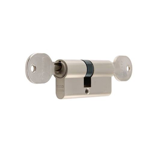 Wkładka zabezpieczająca EuroSecure z wkładką przepuszczającą, 30 mm, nikiel - Wkładka zabezpieczająca EuroSecure z wkładką przepuszczającą, 30/40 mm, 