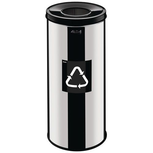 Metalowe kosze na śmieci segregowane Prestige EKO, pojemność 45 l - Metalowy kosz na śmieci segregowane Prestige EKO, pojemność 45 l, czarny