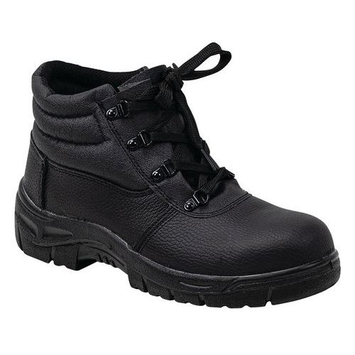 Buty robocze skórzane za kostkę Manutan Expert, ze stalowym podnoskiem, brązowe - Buty robocze skórzane za kostkę Manutan Expert Blackie, ze stalowym 