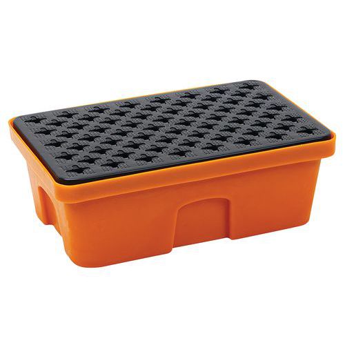 Plastikowe wanny ociekowe Manutan Expert, pojemność 10 – 60 l - Plastikowa wanna Manutan Expert z rusztem, 640 x 410 mm, pojemność 40 l