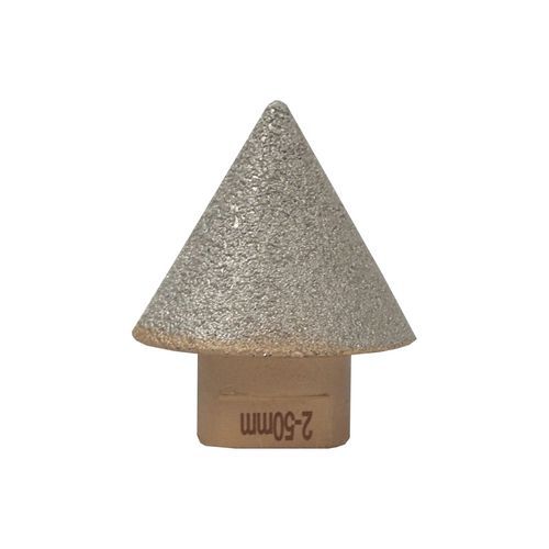 TOPTRADE koronka szlifierska, diamentowa, M14, ostrosłup 2–50 mm