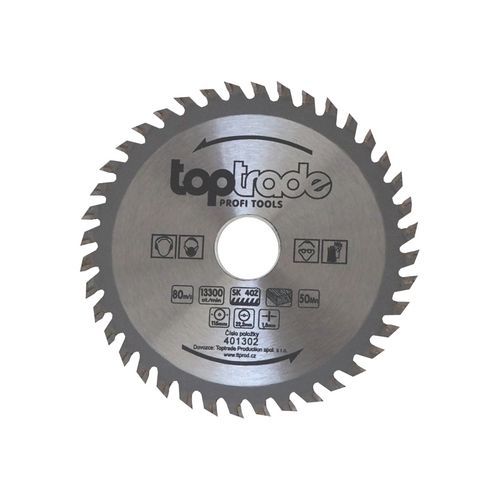 Tarcza do piły TOPTRADE, do drewna, z płytkami widiowymi, 40 zębów, 115 x 1,8 x 22,2/20/16 mm