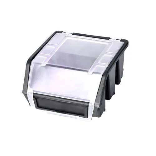 Plastikowe pojemniki Ergobox 1 Plus 7,5 x 11,6 x 11,2 cm - Plastikowy pojemnik Ergobox 1 Plus 7,5 x 11,6 x 11,2 cm, czarny