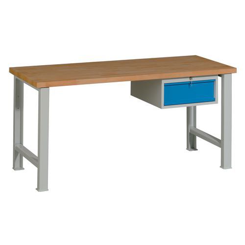 Stoły warsztatowe Weld, 84 x 170 x 68,5 cm - Stół warsztatowy Weld z szufladą, 84 x 170 x 68,5 cm, szary