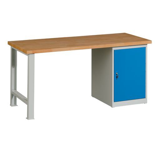 Stoły warsztatowe Weld, 84 x 170 x 68,5 cm - Stół warsztatowy Weld z szafką 80 cm, 84 x 170 x 68,5 cm, szary