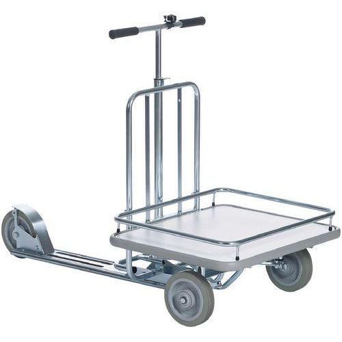 Přepravní koloběžka s plošinou se zábradlím, do 150 kg - 