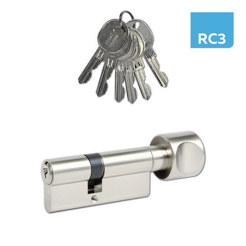 Wkładki zabezpieczające EuroSecure z kulą, 40 mm, nikiel - Wkładka bezpieczeństwa EuroSecure z kulką, 40/60 mm, nikiel