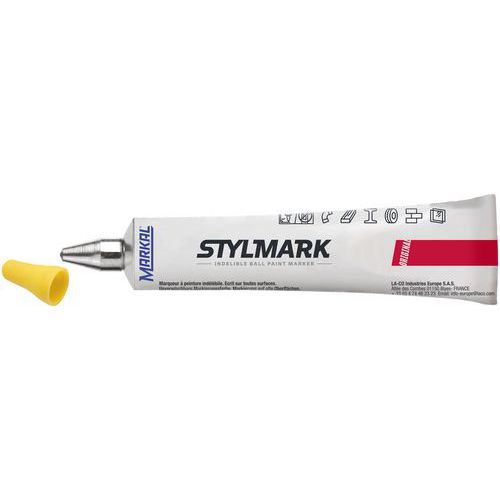 Markery przemysłowe Stylmark w tubie - Marker przemysłowy Stylmark w tubie, żółty