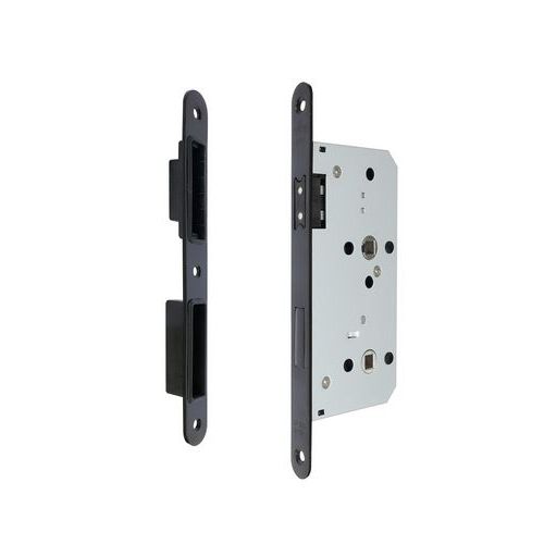Wytrzymałe magnetyczne zamki wpuszczane do klamek WC - Wytrzymały zamek magnetyczny wpuszczany do klamki WC, kolor czarny