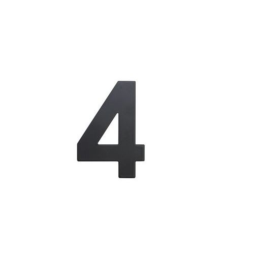 Numery ze stali nierdzewnej w wykonaniu 2D, wysokość 75 mm - Numer ze stali nierdzewnej w projekcie 2D, wysokość 75 mm, znak „4”